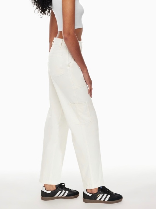 Aritzia Pants - Aritzia Sunday Best white Oscar cargo carpenter straight leg pants 2